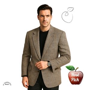 AUSTIN REED GLEN PLAID SUIT COAT 44 LONG